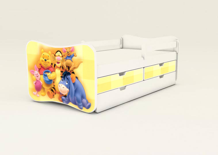 Detská posteľ s 2úložnými priestormi Macko Pu MP